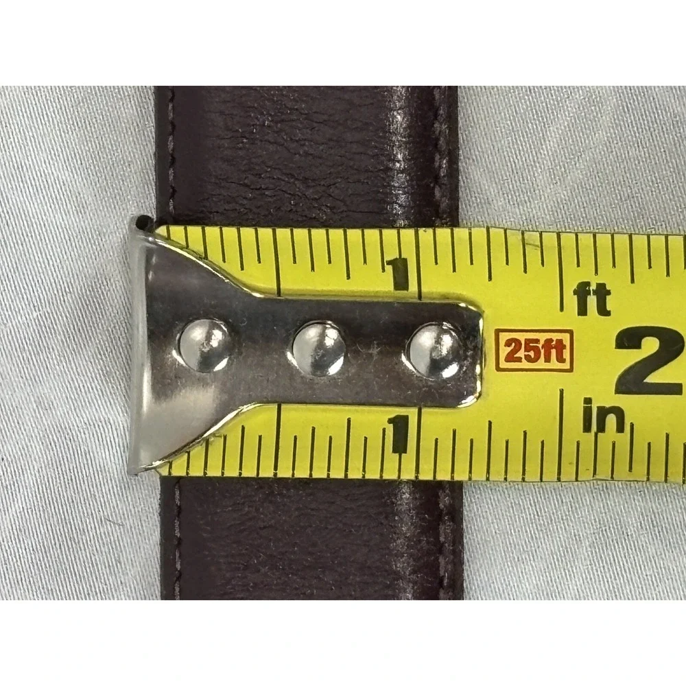 Vintage Coach Burgundy Leather Belt Model 5800 Sz 44 Mens Made in USA Brass READ